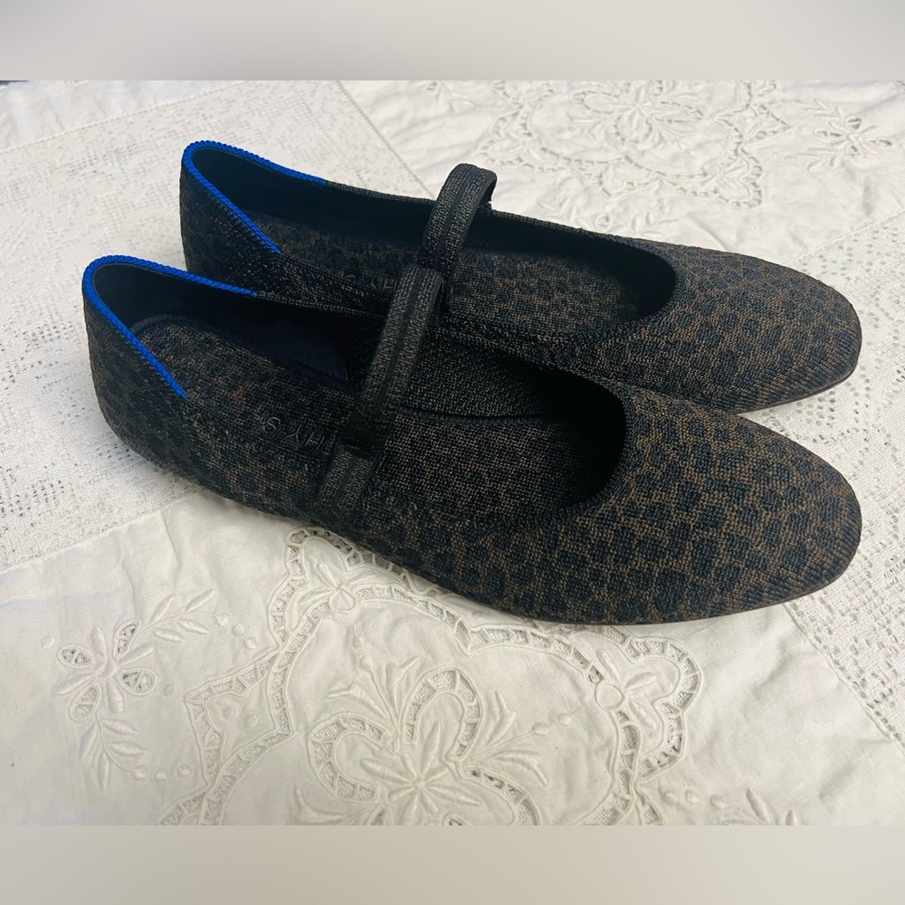 Rothy’s The Square Leopard Cheetah Mary Jane Flats Glam Chic Fall Style